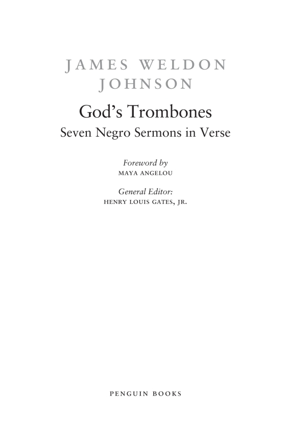 God's Trombones by James Weldon Johnson: 9780143105411