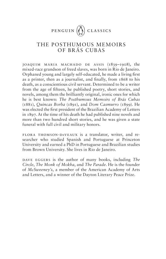 ‎The Posthumous Memoirs of Brás Cubas