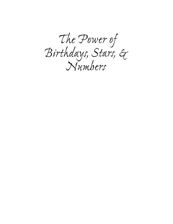 The Power of Birthdays, Stars & Numbers by Saffi Crawford, Geraldine  Sullivan: 9780345418197