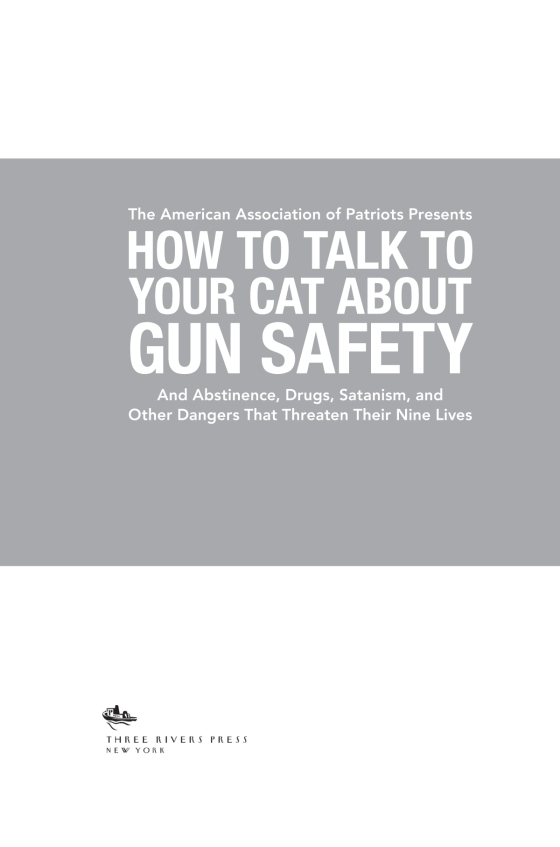 How to talk to your cat about gun safety'. Don't let your feline
