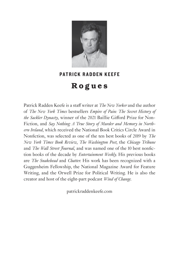 Rogues: True Stories of Grifters, Killers, Rebels and Crooks: Keefe,  Patrick Radden: 9780385548519: : Books