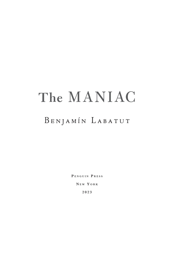 MANIAC – Benjamín Labatut THE NEW INSTITUTE - THE NEW INSTITUTE