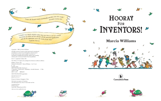 Hooray For Inventors! by Marcia Williams: 9780763667498 |  : Books