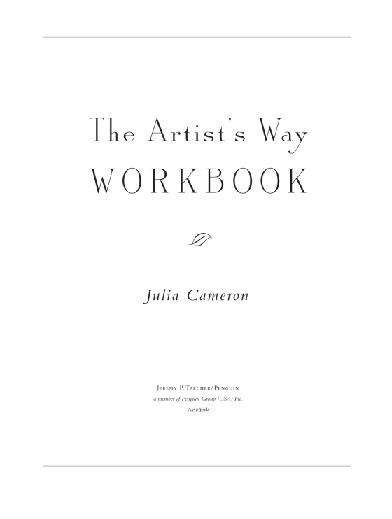 The Artist's Way Workbook  Penguin Random House Retail