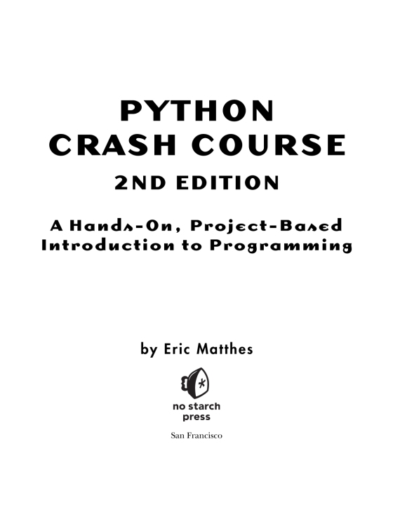 Cheat Sheets - Python Crash Course, Third Edition