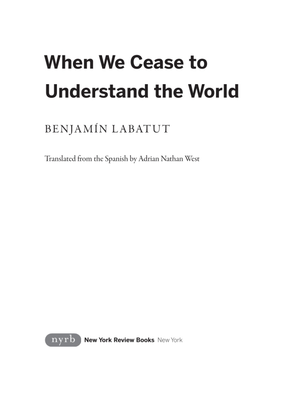 Benjamín Labatut – New York Review Books