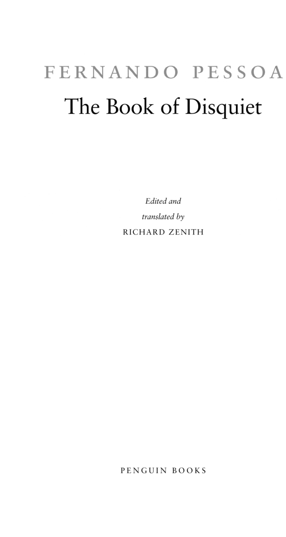 The Book Of Disquiet Penguin Random House Higher Education