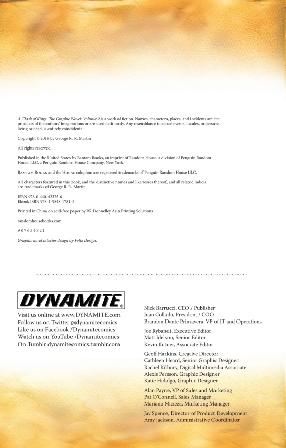 Dynamite® George R.R. Martin's A Clash Of Kings Vol. 2