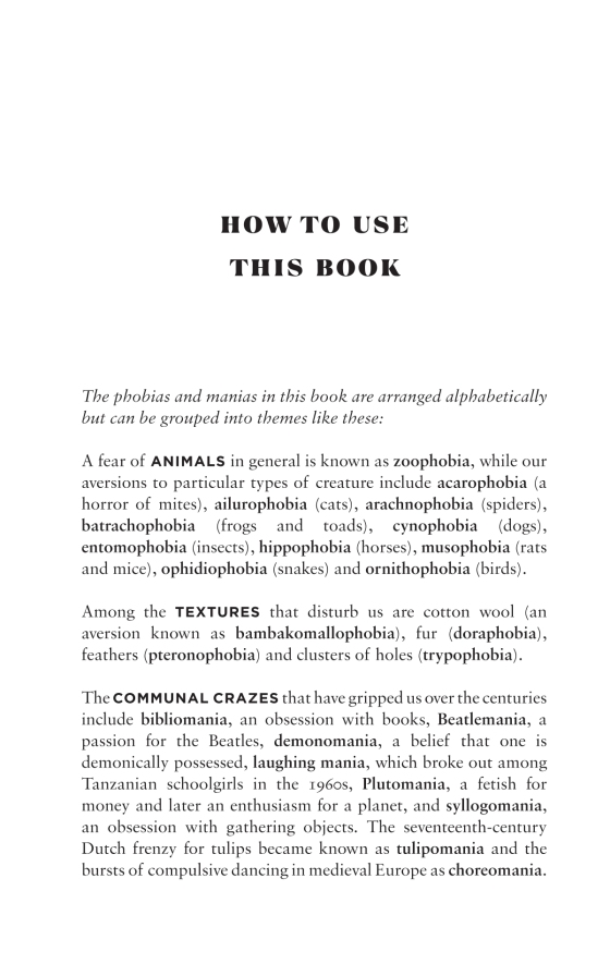 The Book of Phobias and Manias | Penguin Random House Retail