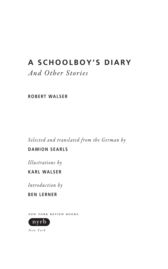A Schoolboy's Diary and Other Stories New York Review Books Classics