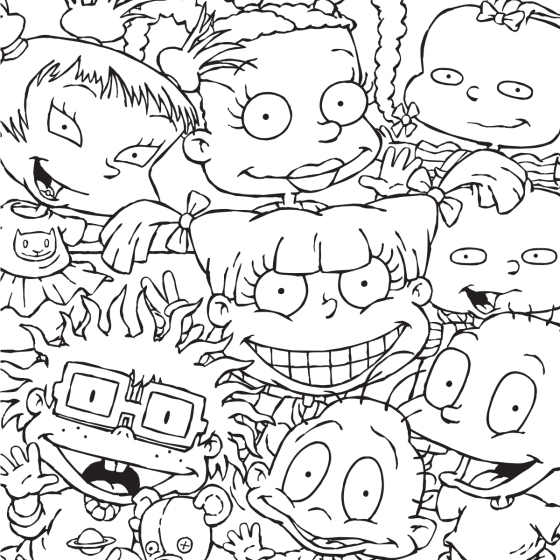 Printable 90's Cartoon Coloring Pages