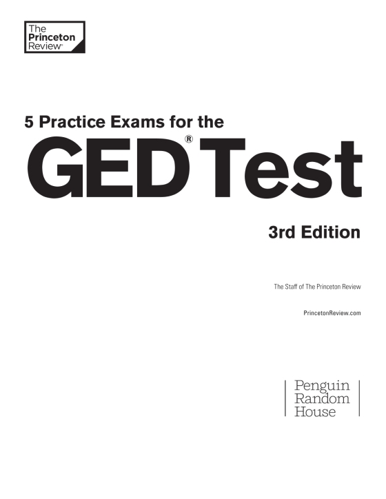 5 Practice Exams for the GED Test, 3rd Edition
